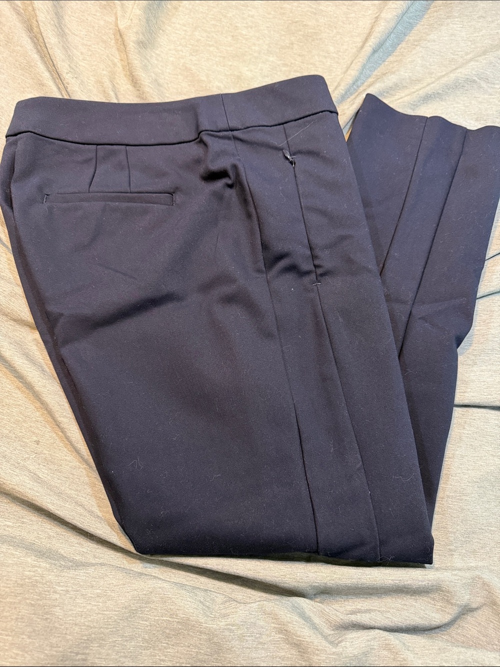 LOFT Women's Navy Ankle Cropped Dress Pants